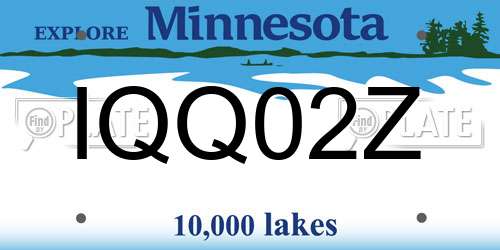IQQ02Z Minnesota License Plate