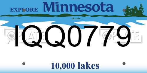 IQQ0779 Minnesota License Plate