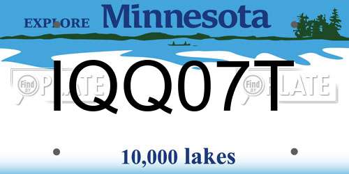 IQQ07T Minnesota License Plate