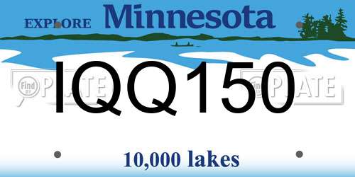 IQQ150 Minnesota License Plate