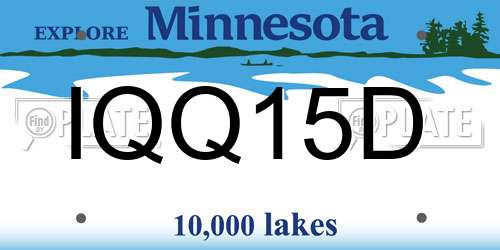 IQQ15D Minnesota License Plate