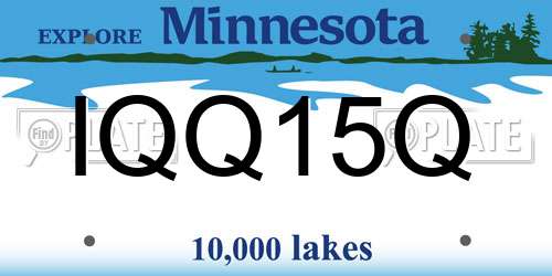 IQQ15Q Minnesota License Plate