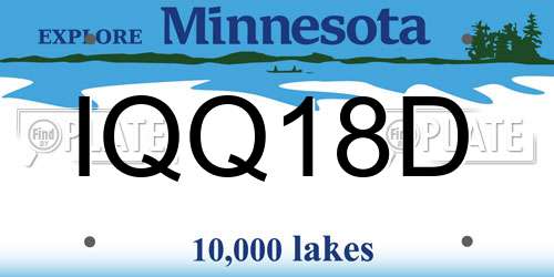 IQQ18D Minnesota License Plate