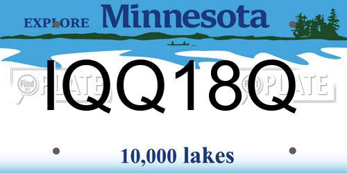 IQQ18Q Minnesota License Plate