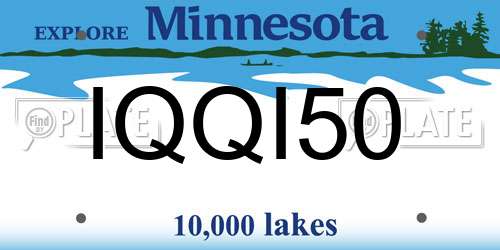IQQI50 Minnesota License Plate