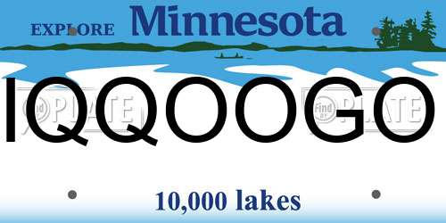 IQQOOGO Minnesota License Plate