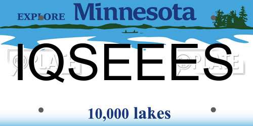 IQSEEES Minnesota License Plate