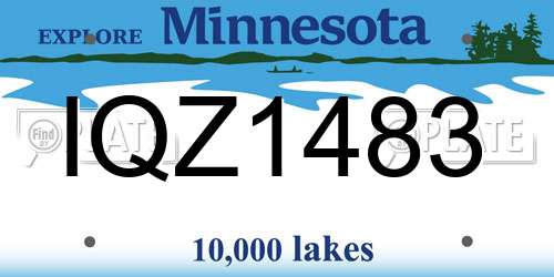 IQZ1483 Minnesota License Plate