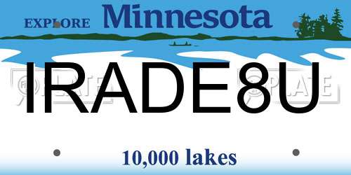 IRADE8U Minnesota License Plate