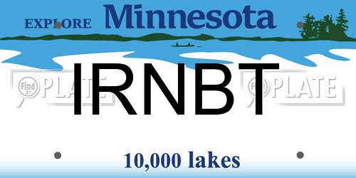 IRNBT Minnesota License Plate
