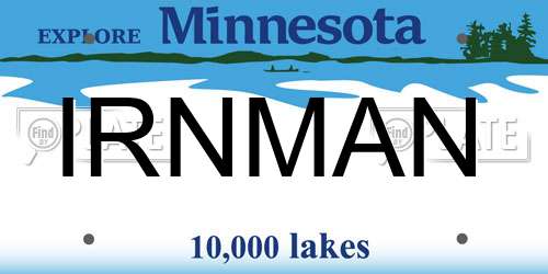 IRNMAN Minnesota License Plate