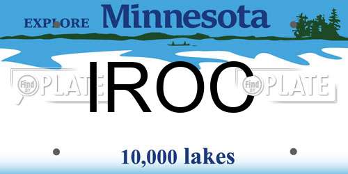 IROC Minnesota License Plate