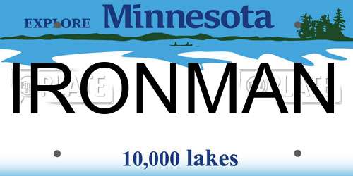 IRONMAN Minnesota License Plate