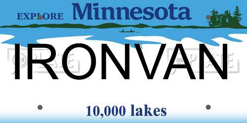 IRONVAN Minnesota License Plate