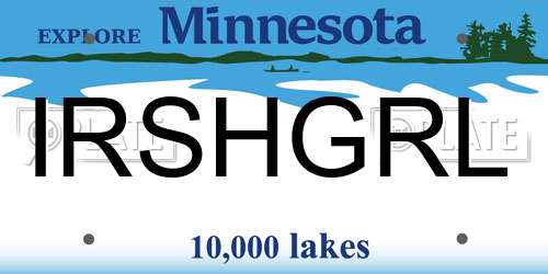 IRSHGRL Minnesota License Plate