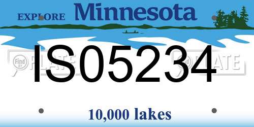 IS05234 Minnesota License Plate