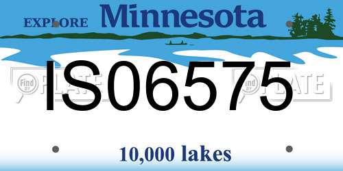 IS06575 Minnesota License Plate