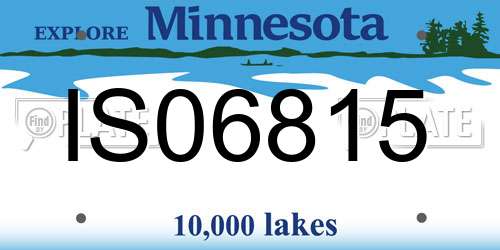 IS06815 Minnesota License Plate