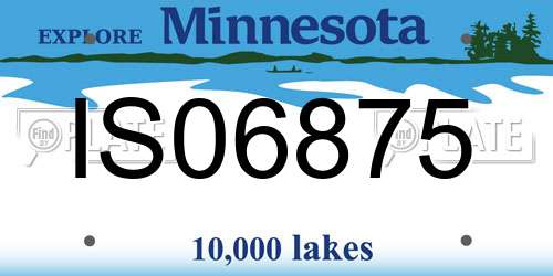 IS06875 Minnesota License Plate