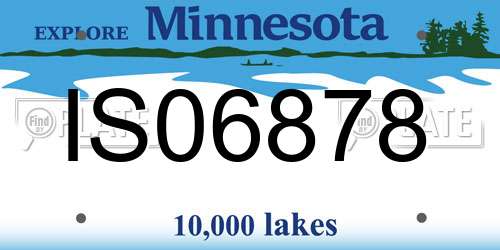 IS06878 Minnesota License Plate