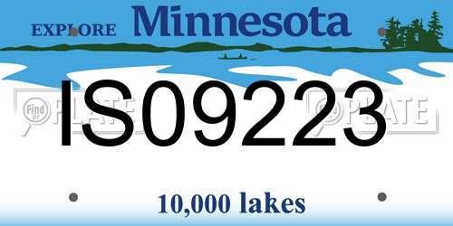 IS09223 Minnesota License Plate