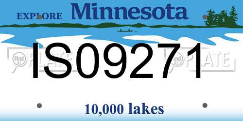 IS09271 Minnesota License Plate
