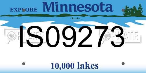 IS09273 Minnesota License Plate