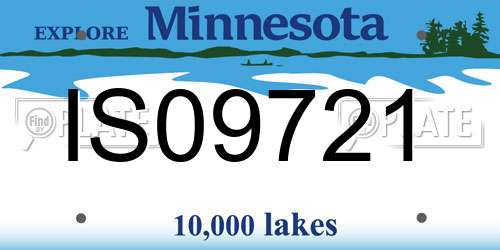 IS09721 Minnesota License Plate