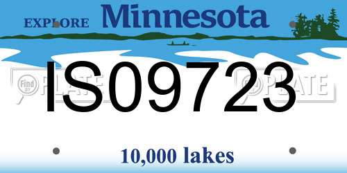 IS09723 Minnesota License Plate