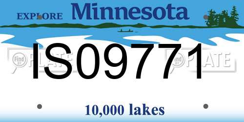 IS09771 Minnesota License Plate