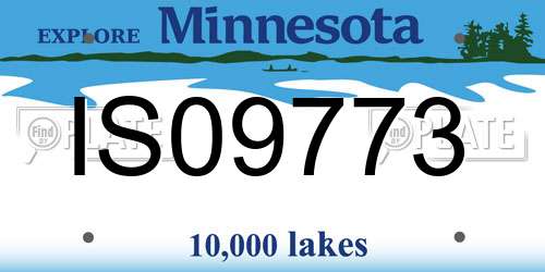 IS09773 Minnesota License Plate