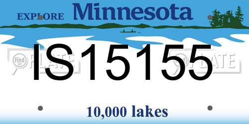 IS15155 Minnesota License Plate