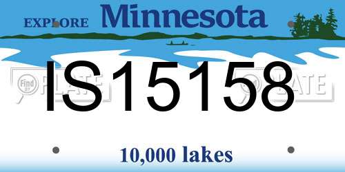 IS15158 Minnesota License Plate