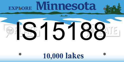 IS15188 Minnesota License Plate