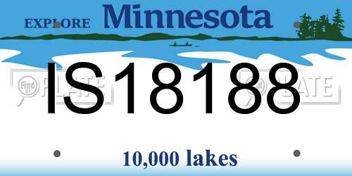 IS18188 Minnesota License Plate