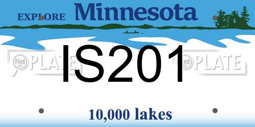 IS201 Minnesota License Plate