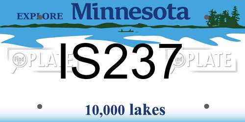 IS237 Minnesota License Plate