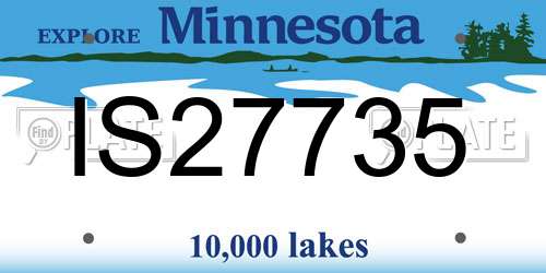 IS27735 Minnesota License Plate