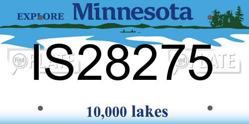 IS28275 Minnesota License Plate