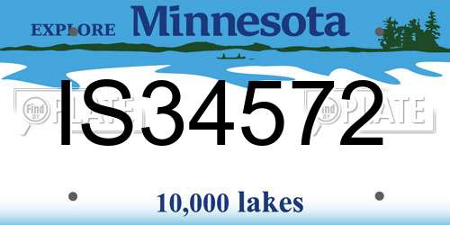 IS34572 Minnesota License Plate