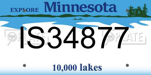 IS34877 Minnesota License Plate