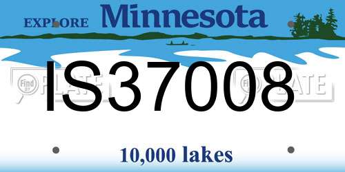 IS37008 Minnesota License Plate