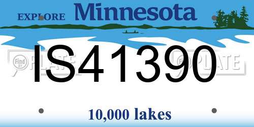 IS41390 Minnesota License Plate