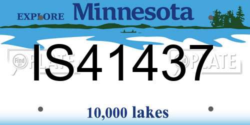 IS41437 Minnesota License Plate
