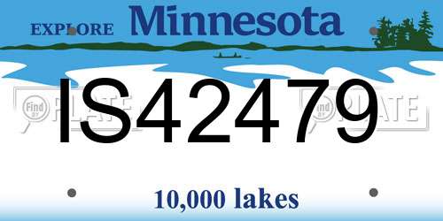 IS42479 Minnesota License Plate