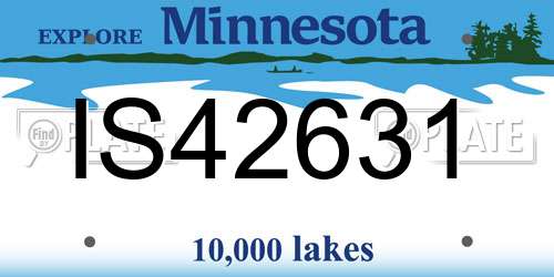 IS42631 Minnesota License Plate