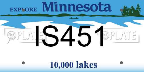 IS451 Minnesota License Plate