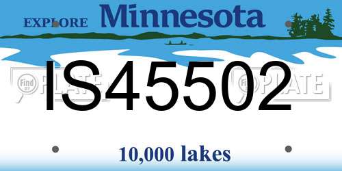 IS45502 Minnesota License Plate