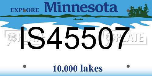 IS45507 Minnesota License Plate