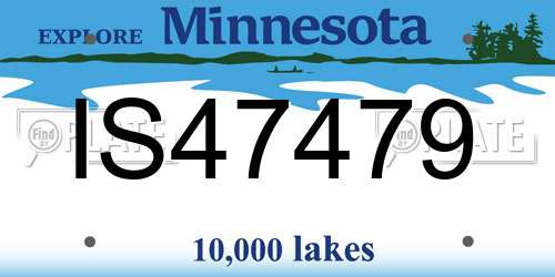 IS47479 Minnesota License Plate